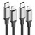 3ft USB C to Lightning Cable 2Pack,[Apple MFi Certified] Power Delivery USB C iPhone Charger Fast Charging, 3 foot Nylon Braided Type C to Lightning Cord for iPhone 14 13 12 11 Pro Max XR XS 8 SE iPad