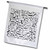 3dRose Anne Marie Baugh - Patterns - Black, Gray, and White Numbers Pattern - Flags (fl_354364_1)
