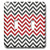 3dRose lsp_210751_2 Red, White, and Charcoal Black Chevron Stripes Double Toggle Switch, Multicolor