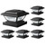 ELECLINK Solar Post Cap Lights 6 Pack, Warm White Solar Outdoor Post Lights, Waterproof Fence Post Cap Lights Solar Powered Fit 3.5x3.5 4x4 4.5x4.5 5x5 Post for Garden Fence Deck Patio Yard Decoration