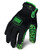 Ironclad mens Work Gloves EXO GRIP BLACK , Black & Green, Small Pack of 1 US