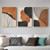 Orange and Black Abstract Wall Art Abstract Geometric Canvas Art Modern Minimalist Abstract Line Art Decor Black Abstract Line Art Prints Abstract Terracotta Wall Art for Home Decor 16x24inch No Frame