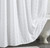 YoKii White Boho Tufted Shower Curtain Set Extra Long 84 Inches, Soft Silky Fabric, Modern Chevron Bohemian Chic Pompom Cute Chenille Decorative Bathroom Shower Curtains Set, Waterproof 72''W x 84''L