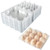 Plastic Egg Cartons Bulk, 48 Packs Empty Clear Plastic Egg Carton Holds Up to 12 Eggs, Reusable Chicken Egg Tray Holders for Family Pasture Chicken Farm, Business Market Display, Storage