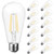 SHINESTAR 12-Pack E26 LED Bulb 60 Watt Dimmable, Vintage Edison Light Bulbs, 2700K Warm White