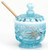 Honey Jar - Eyewinker - Blue Opalescent - Mosser USA