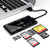 SD Card Reader 7 in 1 Multi USB3.0 Card Reader for SD/TF/CF/Micro SD/XD/MS Memory Card Reader/Writer/Hub for SD SDXC SDHC CF CFI TF Micro SD Micro SDXC MS MMC XD UHS-I Card for Windows/Mac OS/Chrome