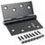 Earl Diamond 304 Stainless Steel 4" Door Hinges, Heavy Duty Ball Bearing Door Hinges with Square Corners for Exterior Interior Gate Swing Security Doors - Matte Black (Set of 2 Hinges)