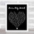 Over My Head Black Heart Quote Song Lyric Print