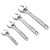 MAXPOWER 4PCS Adjustable Wrenches Set, Professional Adjustable Shifter Movable Spanner Set with Wide Jaw Capacity, Drop Forged Wrench with Chrome Finish, Set Includes 6-Inch, 8-Inch, 10-Inch, 12-Inch