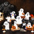 Huwena 9 Pcs Halloween Decor Wooden Ghost Table Sign Tiered Tray Decorations White Ghosts Decorations Cute Ghost Figurine Table Centerpieces for Halloween Party Home Kitchen Shelf Party Supplies