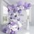 TOPLLON Purple Balloon Garland Kit 134 Pcs, Purple Baby Shower Decorations for Girl 12 Pcs Butterfly Stickers Silver Lavender Balloon Arch for Birthday Wedding Decorations