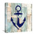 Nautical Floral Anchor Canvas Wall Art Motivational Canvas Painting Print Wall Art Artwork Stretched And Framed Painting Print on Canvas Motivational Wall Decor for Living Room Bathroom Farmhouse