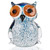 Blue Owl Decor Glass Animals Statue, Cute Owl Figurines Home Decor Glass Sculpture, Glass Art Owl Paperweight, for Shelf Accents for Home Office Decor and Owl Lovers
