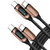 100W USB C to USB C Cable [6.6ft/2Pack], USB C Cable Type C Charge Fast Charging with LED Display, Fast Charge Type C Cable 480Mbps Nylon Braided USB C Charge Cable for Samsung Galaxy iPad MacBook