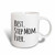 3dRose Best Step Mom Ever Two Tone Mug, 11 oz, Red