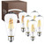 HUDSON BULB CO. Vintage Incandescent Edison Light Bulbs 60W (4 Pack)- E26/E27 Base 2100K Dimmable Decorative Lightbulbs - ST58 Style Warm Light (2200K Warm White, 6- Non Dimmable)