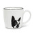 Abbott Collection 27-Boston Dog face Mug, 1 EA, White and Black