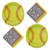 HOME & HOOPLA Softball Party Supplies Sports Team Paper Dinner Plates and Lunch Napkins (Serves 16)