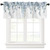 Curtain Valance for Windows Blue Eucalyptus Leaf Rod Pocket Valance Window Treatments 1 Panel Plant Leaves with Floral Short Curtains for Kitchen Windows Bathroom Bedroom 54 x 18 inch