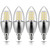 YIIZON LED Candelabra Bulb, 12W LED Candle Bulbs, 100 Watt Equivalent, Chandelier Bulbs, Daylight White 6000K, 120V, 1200Lumens, E12 Base, Torpedo Shape, Non-Dimmable(4-Pack)