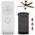 Universal Ceiling Fan Remote Control Kit, 3-in-1 Ceiling Fan Remote with Light Timing & Speed, Replacement for Other Ceiling Fan Lamp, Control Fans & Lights Individually