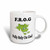 3dRose Frog Fully Rely On God Two Tone Mug, 11 oz, Red