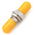10PCS Fiber Optical Coupler ST Female to Female Singlemode SM Simplex Fiber Optical Cable Flange Coupler (Yellow)