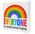 Everyone Is Welcome Here Wooden Box Sign Desk Decor Lgbt Pride Wood Block Plaque Box Signs Equality Box Sign for Home Classroom Shelf Table Decoration (5 X 5 Inch)