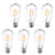 Oak Leaf Edison Bulb Dimmable 6W, ST64 LED Light Bulbs 60W Incandescent Equivalent Antique Filament Bulb,E26 Base,2700K Warm White,500 Lumens,CRI 80, 6-Pack