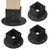 Chooglkj 4Pcs Fence Pole Floor Flange 2"x 2" Square Post Base Brackets kit,Heavy Duty Black Wall Mount Post Anchor Base Brackets for Deck Railing Mailbox