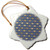 3dRose Chic Blue and Image of Gold Crabs in Diamond Point Pattern - Ornaments (orn-317631-1)