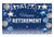 Funnytree Happy Retirement Party Backdrop Blue and Silver Congrats Retire Photography Background Glitter Balloons Cake Table Decorations Banner Photo Booth Props Supplies