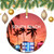 3 Inch Christmas Ornament, South Beach Miami Xmas Ornaments, Keepsake Gift Memorial Peace & Happiness Christmas Decorations