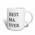 3dRose Best Ma Ever Two Tone Mug, 11 oz, Red