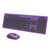 Wireless Keyboard and Mouse Combo, VIVEFOX 2.4GHz Cordless Quiet USB Keyboard Mouse, Full Size Ergonomic Keyboard Mouse with 14 Multimedia Hotkeys for Windows Laptop Computer Desktop, Purple