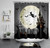 LB Scary Castle Halloween Shower Curtain Sets with Rugs Pumpkin and Witch Bat in Night Forest Fabric Shower Curtain with Hooks Halloween Moon Bathroom Curtains Shower Set, 72x72 inches