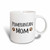 3dRose Pomeranian Dog Mom Two Tone Mug, 11 oz, Red