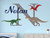 Lovely Decals World LLC Dinosaur Wall Decals Personalized Boys Name Art for Kids Sticker Nursery Decor Vinyl LD46 (30" W x 16" H)