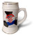 3dRose Croatia Soccer Ball - Stein Mug, 18oz , 22oz, White