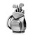 Golf Bag Charm 925 Sterling Silver Sport Charm Ball Charm Travel Charm Bag Charm for European Charm Bracelet & Necklace