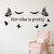 Her Vibe is Pretty Wall Decals Vinyl Inspirational Wall Decal Quotes Butterfly Eyelash Stickers Motivational Sayings Black Positive Lettering Wall Decals for Woman Girls Bedroom Living Room Bathroom