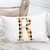 Yinrune Personalized Polyester Pillow Covers Black Yellow Argyle R Retro Waist Lumbar Pillow Cover Holiday Anniversary Wedding Gift for Sofa Couch Chair Bedroom Decor 20x36in