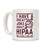 LookHUMAN I Have A Great Joke About Hipaa White 11 Ounce Ceramic Coffee Mug