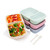 Luriseminger 4 Pack Bento Lunch Box?2 Compartment Snack Containers?Meal Prep Containers Kids/Toddle/Adults,Food Storage Containers for School, Work and Travel (2 Compartment-Multicolor)