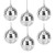 Mirror Disco Balls Set - Mini Disco Party Decoration Hanging Mirror Ball Silver Disco Balls Ornaments Reflective Design Suitable for Christmas Tree,Party,Wedding Decoration (6PCS)