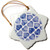 3dRose Pretty Blue Image of Watercolor Folk Heart Ornamental Heart... - Ornaments (orn-317668-1)