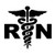 RN Registered Nurse Vinyl Decal Sticker | Cars Trucks Vans SUVs Windows Walls Cups Laptops | Black | 5.5 Inch | KCD2377