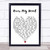 Over My Head Quote Song Lyric Heart Print