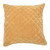 Creative Co-Op 20" Square Quilted Velvet Pillow Decorative Pillow Cover, 20" x 20", Amber